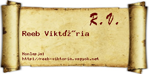 Reeb Viktória névjegykártya